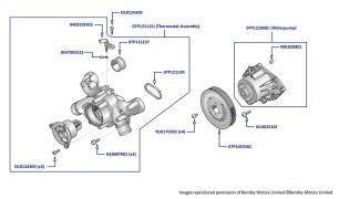 Waterpump & Thermostat (W12 6.0L), New Continental GT, New Continental Convertible & New Flying Spur