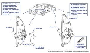 Window Motor, Arnage R (chassis 08323-09291), Arnage RL (chassis 19150-19172) & Arnage T (chassis 08200-09299)