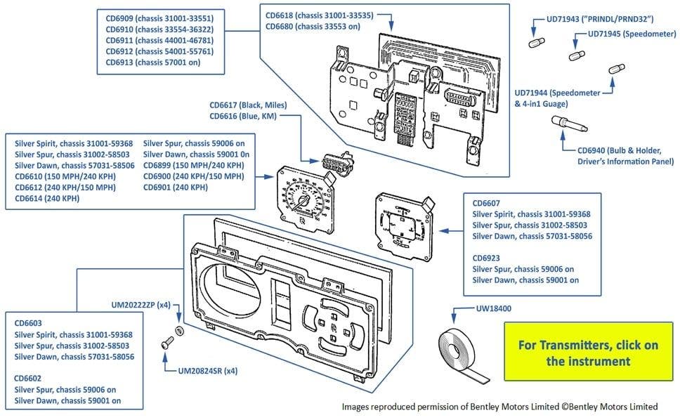 Door & Trunk Lock With Keys (UB2460), Bentley & Rolls Royce, IntroCar