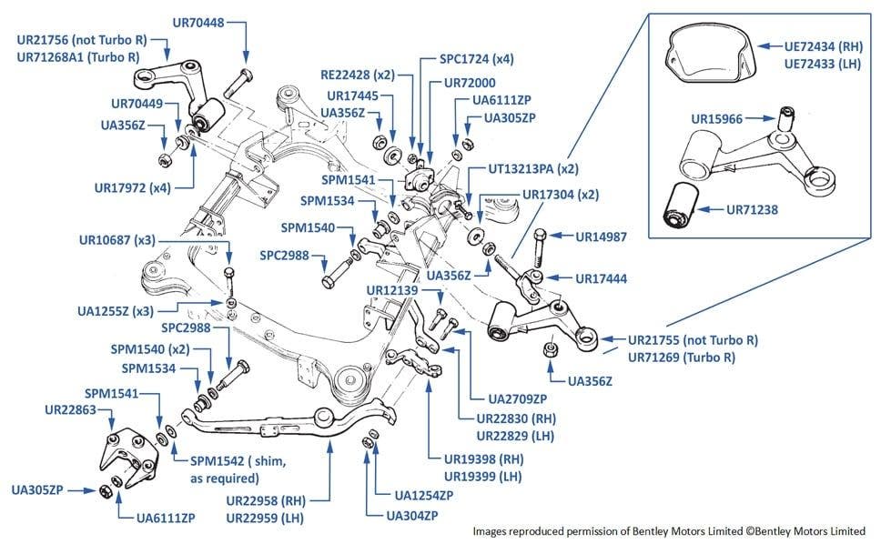 Door & Trunk Lock With Keys (UB2460), Bentley & Rolls Royce, IntroCar