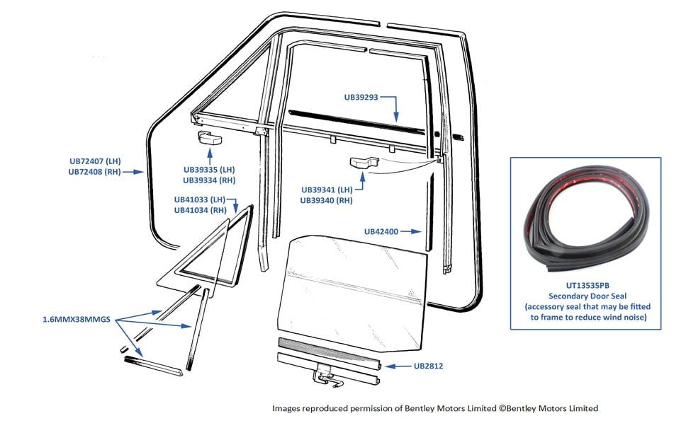 Door & Trunk Lock With Keys (UB2460), Bentley & Rolls Royce, IntroCar